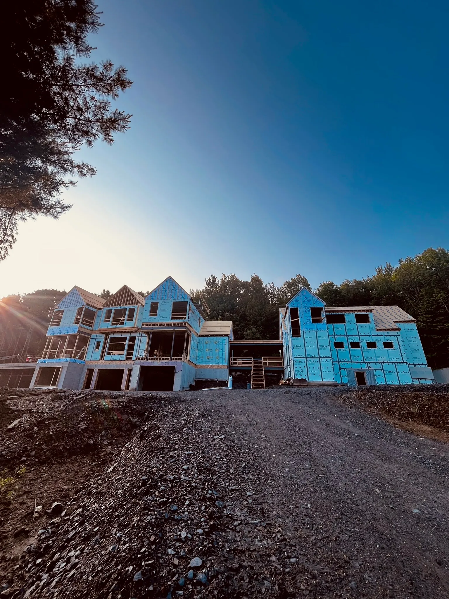 Chantier de construction résidentielle architecturale